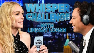Whisper Challenge with Lindsay Lohan | The Tonight Show Starring Jimmy Fallon