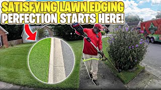 Satisfying Lawn Edging with The Precision of a Surgeon with Battery Powered Trimmer /TORO Revolution