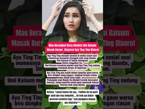 Mau Berangkat Kerja Diminta Umi Kalsum Masak Burger, Ekspresi Ayu Ting Ting bikin Heboh #shorts
