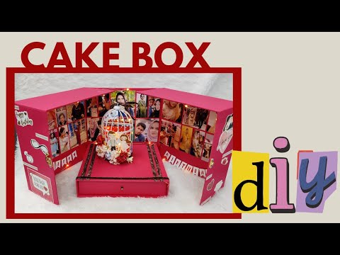 DIY - Cake Box | How to make Surprise Box | Easy step by step tutorial | Cake Box Tutorial