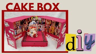 DIY - Cake Box | How to make Surprise Box | Easy step by step tutorial | Cake Box Tutorial