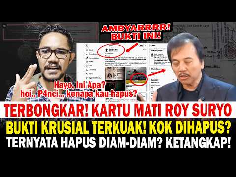 Terbongkar! Kartu Mati Roy Suryo! Bukti Krusial Terkuak, Malah Dihapus?