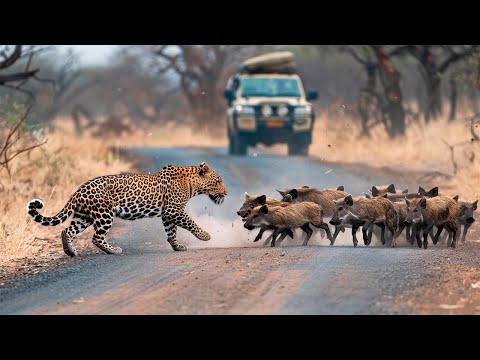 ESTE LEOPARDO MEXEU COM OS JAVALIS ERRADOS!