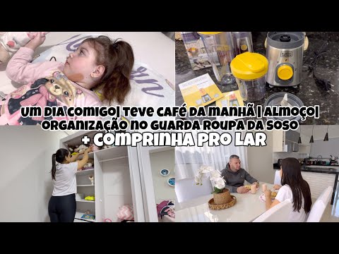 Café da manhã e almoço gostoso| Comprei um mini liquidificador ♥️| Sofia e Maria Clara não estão bem