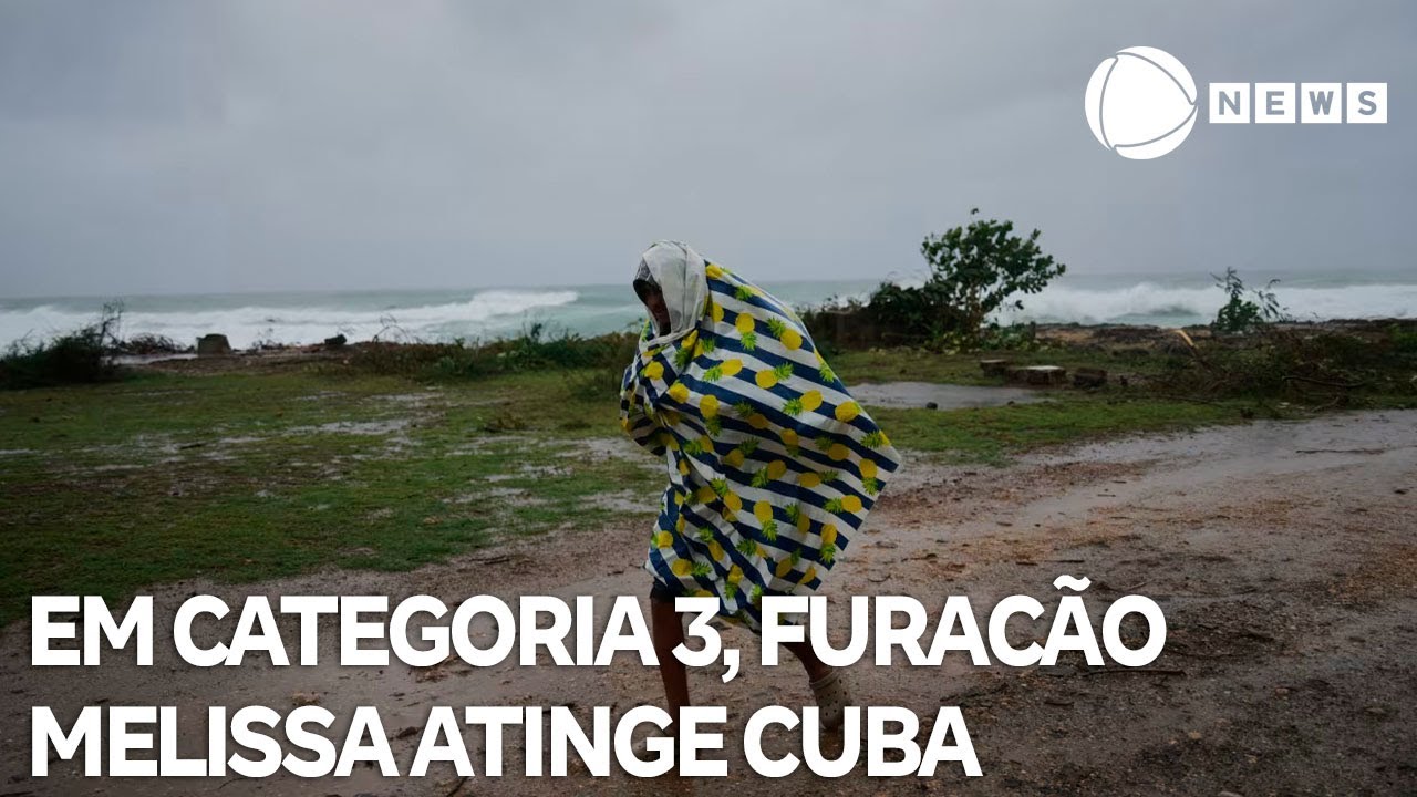 Furacão Melissa atinge Cuba após devastar a Jamaica  TV Online Furacão Melissa atinge Cuba após devastar a Jamaica