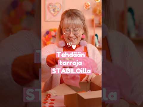 Mainos @stabilosuomi Tehdään tarroja! 💕 #diy #crafts #valentinesday