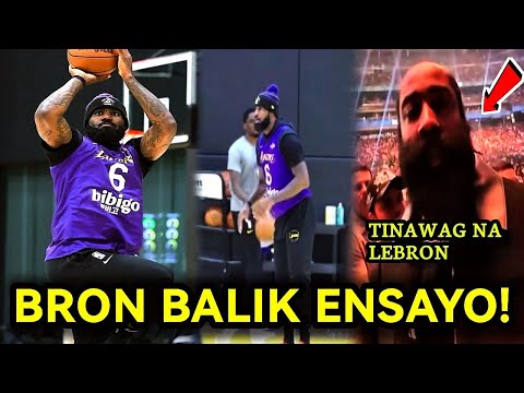 LEBRON JAMES nagbalik sa lakers facility! para sa ensayo at binastos si james harden ng isang fans