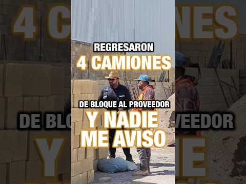 Se regresaron 4 camiones de éste material y no podíamos avanzar.#fy #parati #arqui #construir