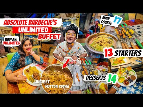 এখন Absolute Barbecue -এর Buffet কেমন ?🤤 Unlimited Biryani & Mutton | Best Buffet in Kolkata | Abs