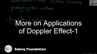 More on Applications of Doppler Effect-1