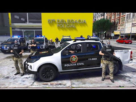 TENTOU FUGIR DA PCERJ ENQUADRO + PRISÃO!  | GTA 5 POLICIAL
