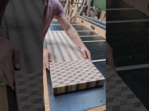 Geometric cube end grain cutting boards #shortsvideo #shortvideo #shorts #short #woodwork