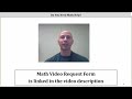 Math Video Request Process