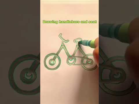 Gambar sepeda dengan huruf M&O | Draw a bike with alphabet