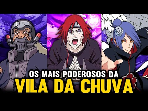 OS 10 NINJAS MAIS PODEROSOS DA VILA DA CHUVA EM NARUTO