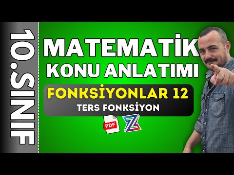 10. Sınıf fonksiyonlar |  fonksiyonlar 12  |  ters fonksiyon  🚩PDF 🚩