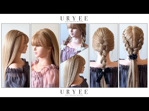 【三つ編みと編み込みで出来る】サイド＆ダウン＆ハーフアップヘアアレンジ６選