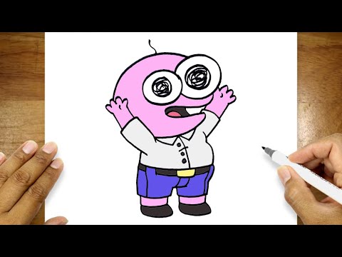 How To Draw A Cartoon Characters | Pim Smiling Friends