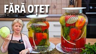 Ardei umpluți cu varză – murături pentru iarnă, fără oțet