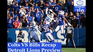 INDIANAPOLIS COLTS VS BUFFALO BILLS RECAP | DETROIT LIONS PREVIEW | A Colts Podcast