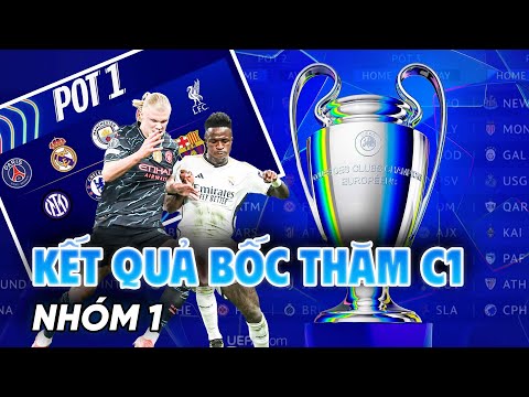 Kết quả bốc thăm nhóm 1 League Phase UEFA Champions League 2025/26