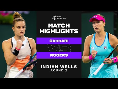 Maria Sakkari vs. Shelby Rogers | 2023 Indian Wells Round 2 | WTA Match Highlights