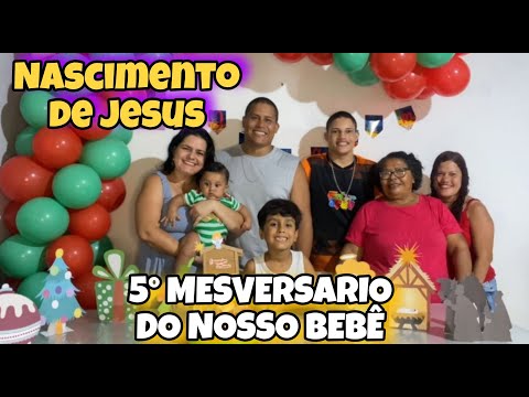 5 ° MESVERSARIO DO NOSSO BEBÊ JOAQUIM - TEMA NASCIMENTO DE JESUS - NATAL