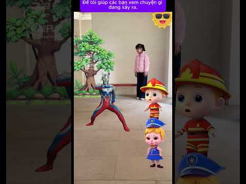 Cảm ơn siêu nhân Ultraman đã giúp đỡ các bạn nhỏ #hoathinh #vuinhon #haihuoc #treem #funny #shorts