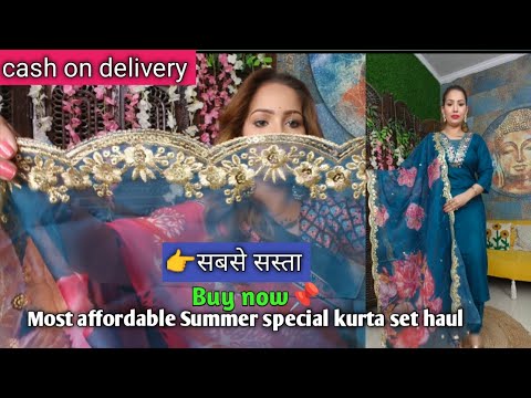 Most affordable summer kurta plazzo set haul/readymade kurta set/plazzo set haul/readymade suite set