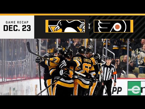 GAME RECAP: Penguins Vs. Flyers (12.23.24) | Crosby Ties Lemieux For ...