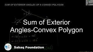 Sum of Exterior Angles-Convex Polygon