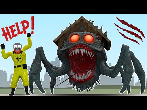 NIGHTMARE GRANNY HOUSE GIVE A BIRTH NEW HOUSE HEAD SPIDER MONSTER In Garry's Mod