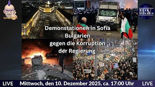 💥📢 Proteste in Sofia (Bulgarien) gegen die Korruption der Regierung💥