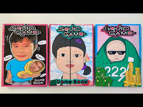 [🔫paper diy🔫] SQUID GAME PAPER PLAY GAME BOOK DIY | asmr