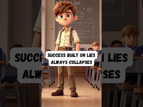 Success built on lies always collapses #viralstory #moralstories #aianimation #students  #lifelesson