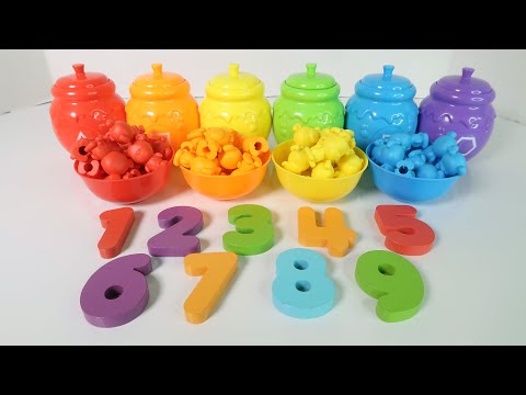 Learning Numbers, Colors & Counting 1 - 10 | Preschool Toddler Learning Toy Video