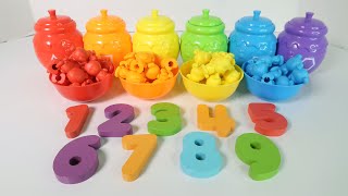 Learning Numbers, Colors & Counting 1 - 10 | Preschool Toddler Learning Toy Video