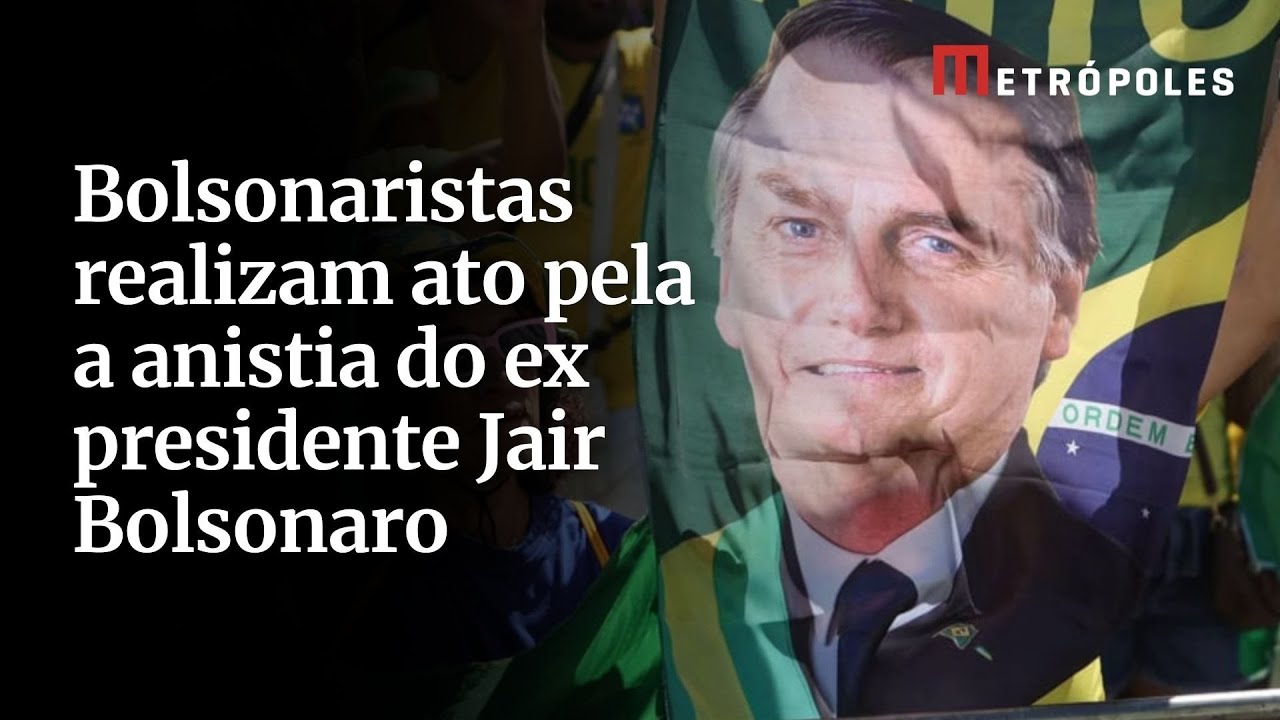 Bolsonaristas realizam ato pela a anistia do ex presidente Jair Bolsonaro