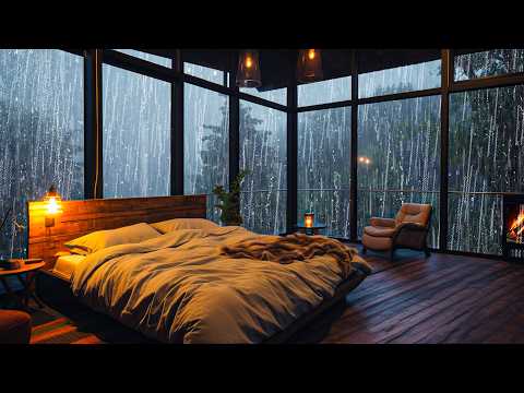 Rain Sounds For Sleeping Well and Relaxing - ASMR Thunderstorm for Deep Sleep 🌧️ White Noise