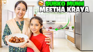 Ghar ki khushi m sabko munh meetha kraya | Sitara yaseen vlog 