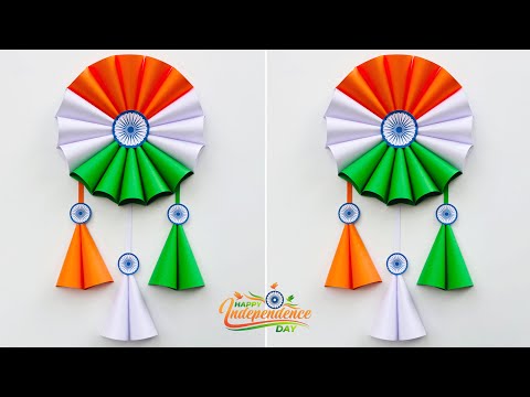 Independence Day Wallhanging Craft // DIY Tricolor wall decoration ideas // 15th August craft
