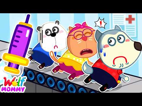 Time For A Shot! 💉 Kids Learn To Be Brave | Mommy Wolf Cartoon