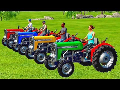 TRANSPORTING JCB VS ZETOR VS FENDT VS CASE TRACTORS WITH MAN TRUCK - Farming Simulator 22