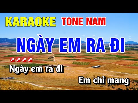 Karaoke Ngày Em Ra Đi Tone Nam Nhạc Sống Dễ Hát | Nguyễn Linh