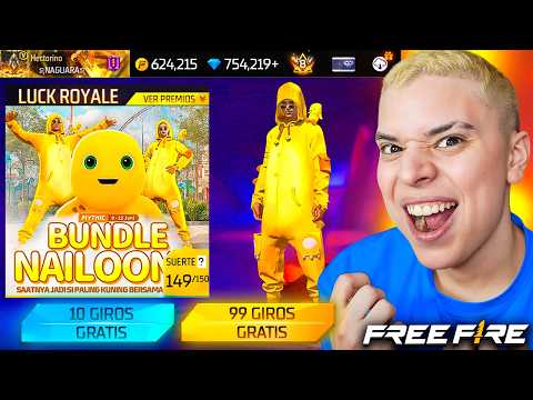¡COMPRE TODA LA COLABORACION DE FREE FIRE X NAILONG! 🔥 ( LA MEJOR SUERTE DEL MUNDO ) 🔥