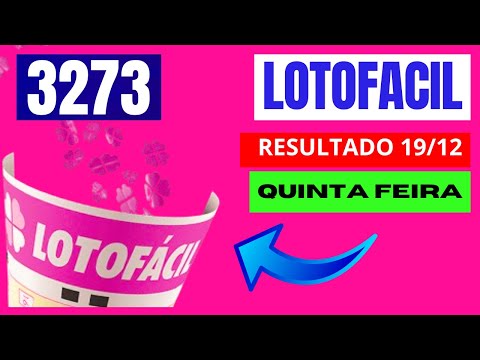 Lotofácil 3273- Resultado Lotofacil Concurso 3273