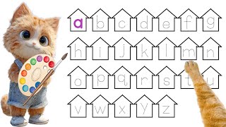 Alphabet, ABC song, ABCD, A to Z, Kids Rhymes, Collection for Writing Along Dotted Lines for Toddler
