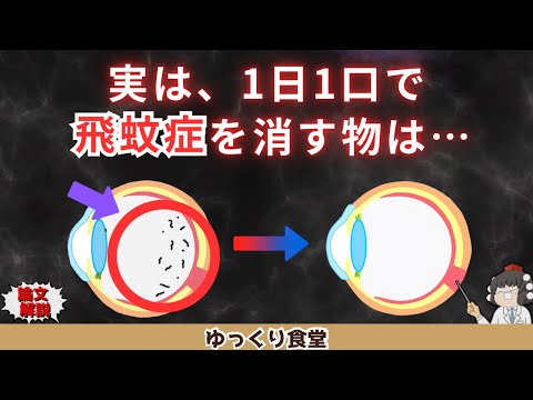 【眼球のゴミが消滅】研究から導く“飛蚊症の83%が治った方法”とは？【ゆっくり解説】