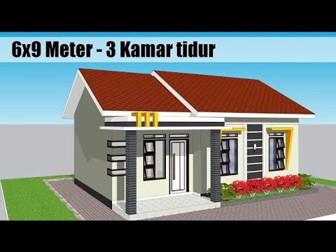 Desain Rumah Minimalis Di Desa 6x9 Meter 3 Kamar Tidur - SOLUSI DENAH RUMAH 6X9 MELEBAR