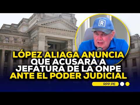  López Aliaga anuncia que acusará a jefatura de la ONPE ante el Poder Judicial